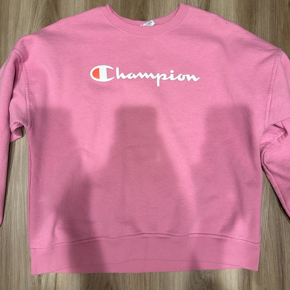 Champion Women's Crew Neck Pink Sweater